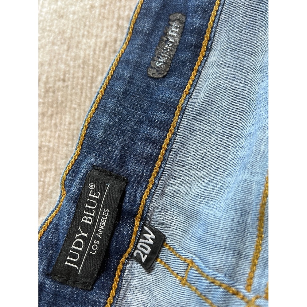 Judy Blue Womens Skinny Fit High Rise Medium Wash Denim Jeans Blue 20W - Picture 8 of 13